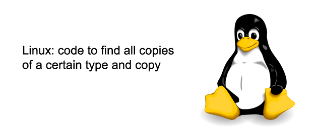 Code to find files of a certain type and copy