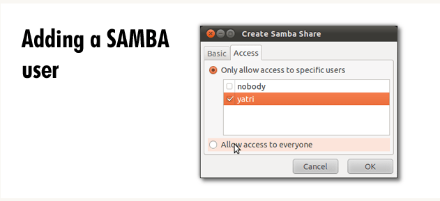 Adding a Samba User